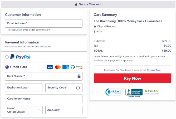 the-brain-song-checkout-page